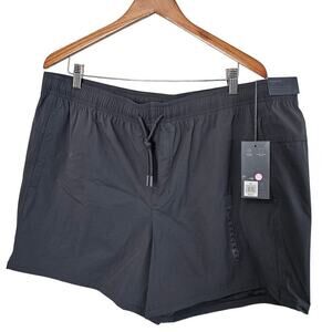 VRST 5" Everyday Shorts Mens XXL Black Pull On Stretch Zip Pockets Relaxed Fit